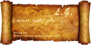Lantai Győző névjegykártya